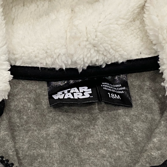 Toddler Star Wars Gray Sherpa lined hoodie 18m - Picture 3 of 5